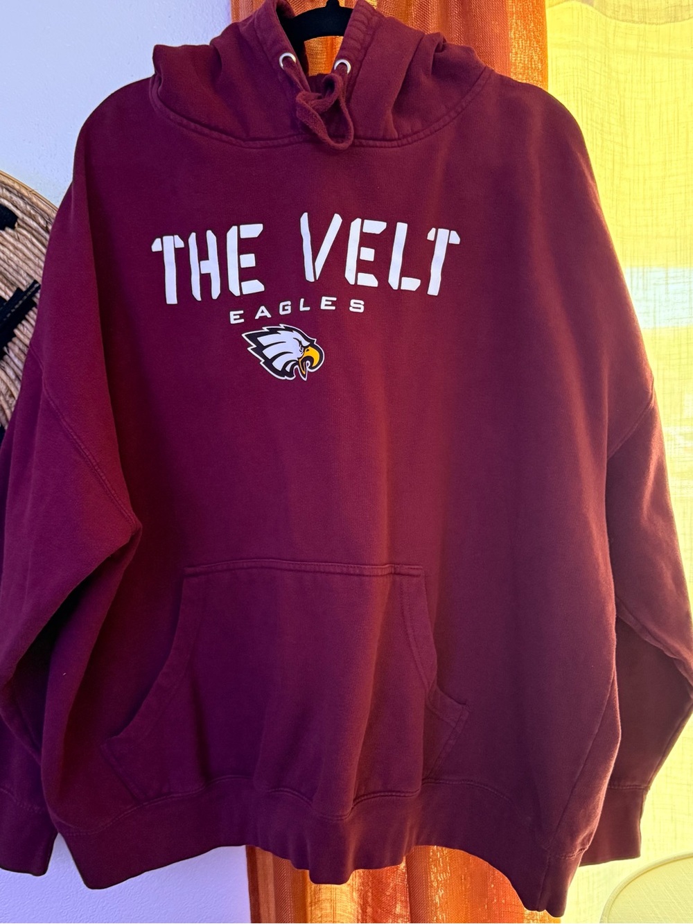 Maroon 'The Velt Eagles' Hooded Sweatshirt